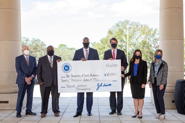 Hancock Whitney Donates to USA Social Justice Scholarship