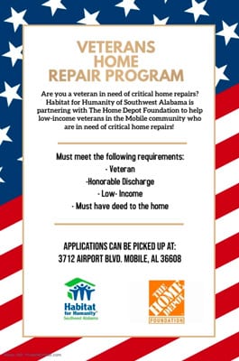 Habitat For Humanity Accepting Applications For Vet Home Repair