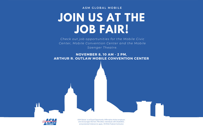 ASM Global Job Fair Coming To Mobile