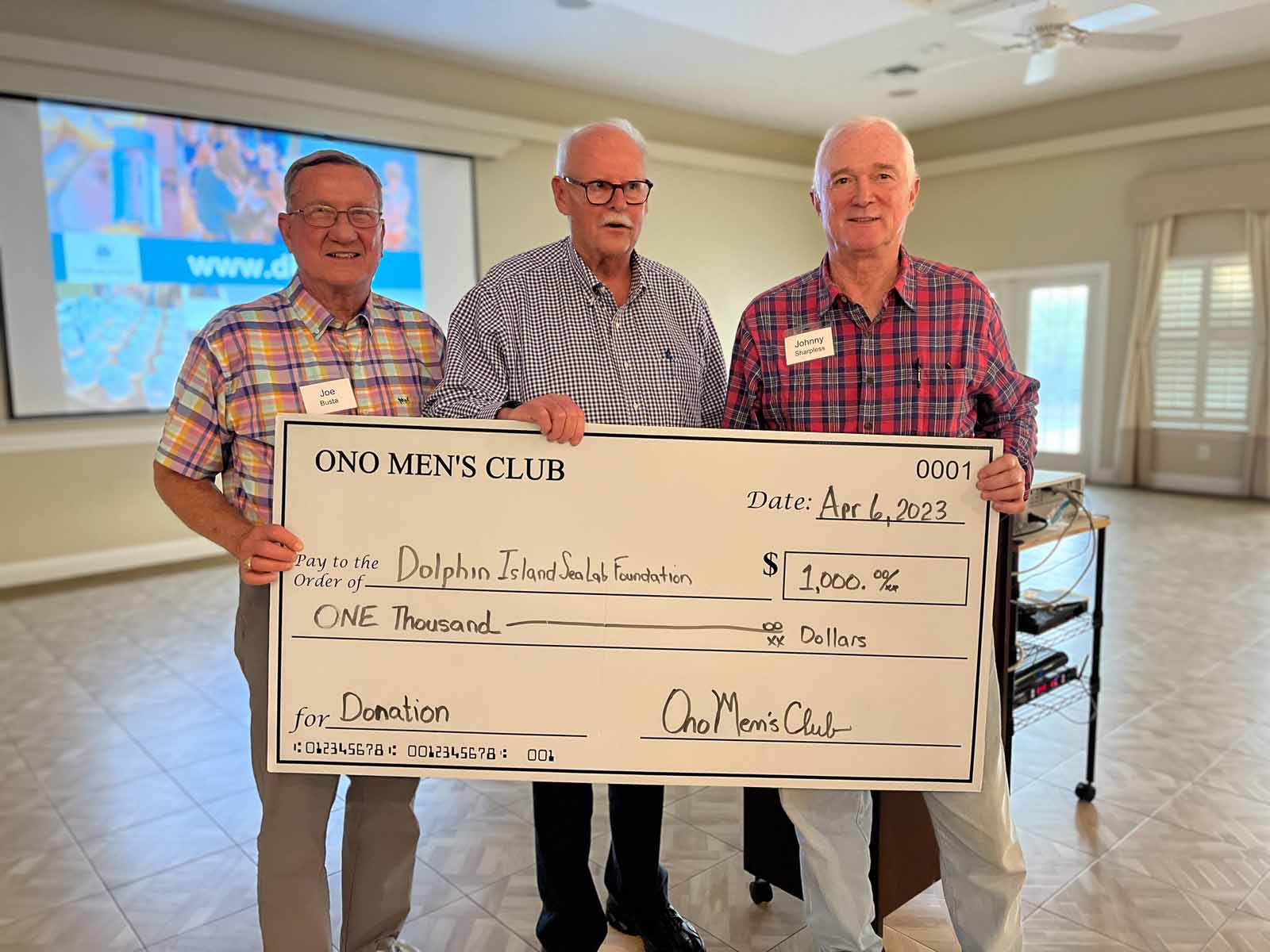 Ono Men&rsquo;s Club Donates To DISL Foundation