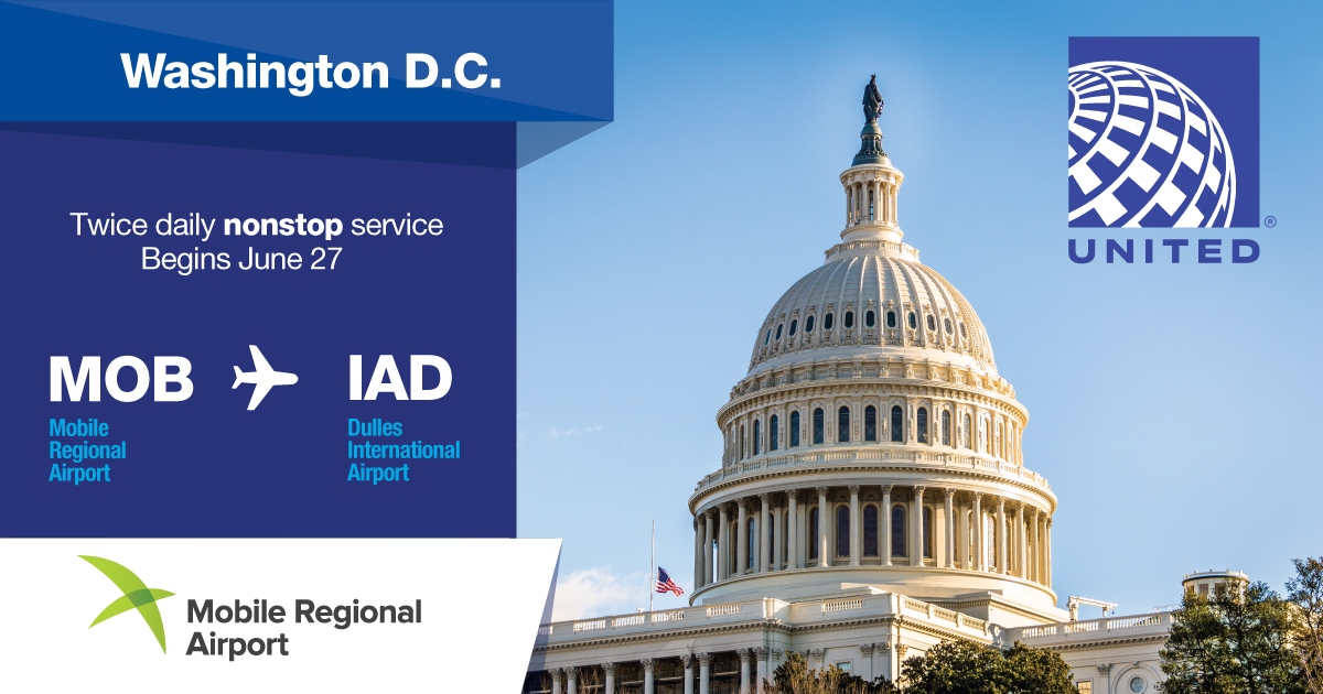 MOBILE REGIONAL AIRPORT TO GET DIRECT FLIGHTS TO D.C.