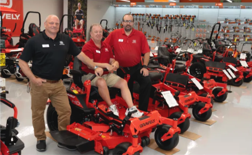(1-r) Marlon Brooks, Sales; Dave Parker, Part Sales; and Ricky Rice, West Mobile store manager