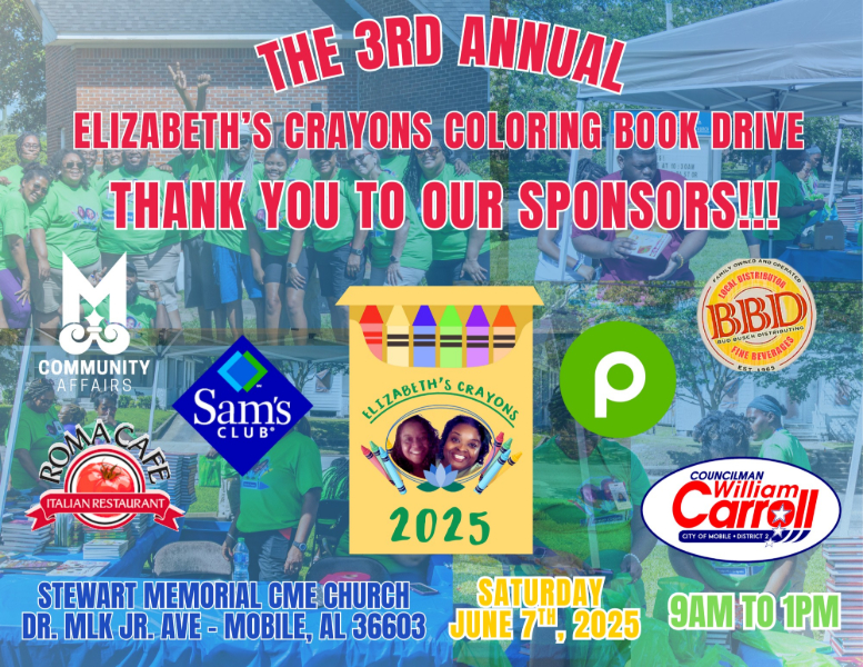 ELIZABETH’S CRAYONS ACCEPTING DONATIONS, SETS EVENT