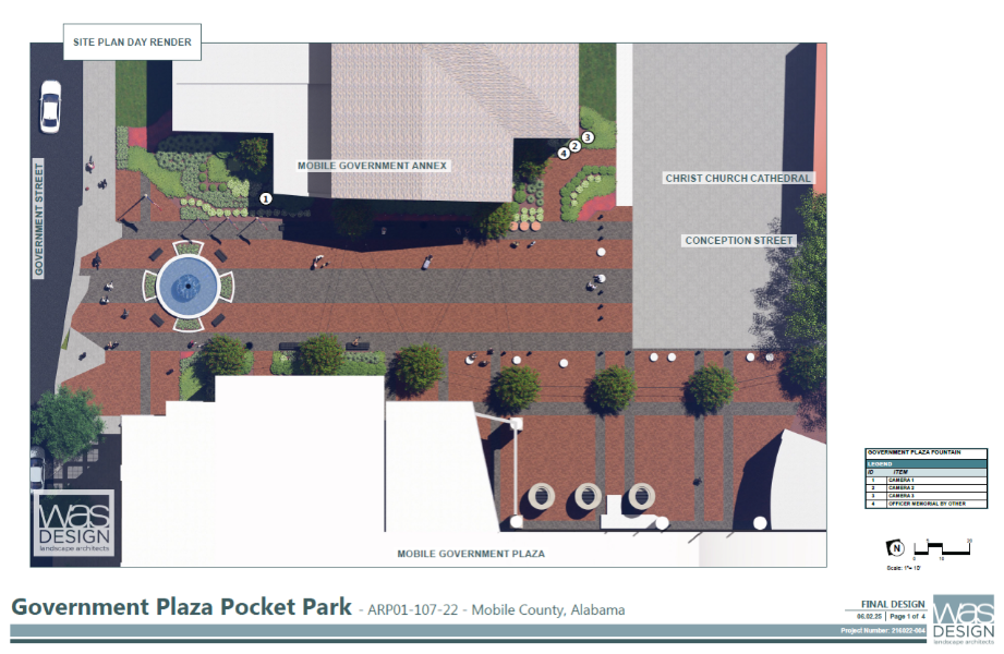 CONSTRUCTION BEGINS ON MOBILE GOVERNMENT PLAZA POCKET PARK