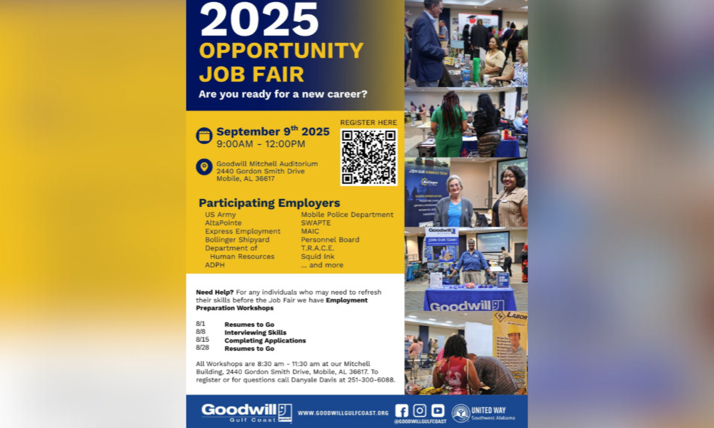 Goodwill Gulf Coast to host job Fair in mobile in Sept