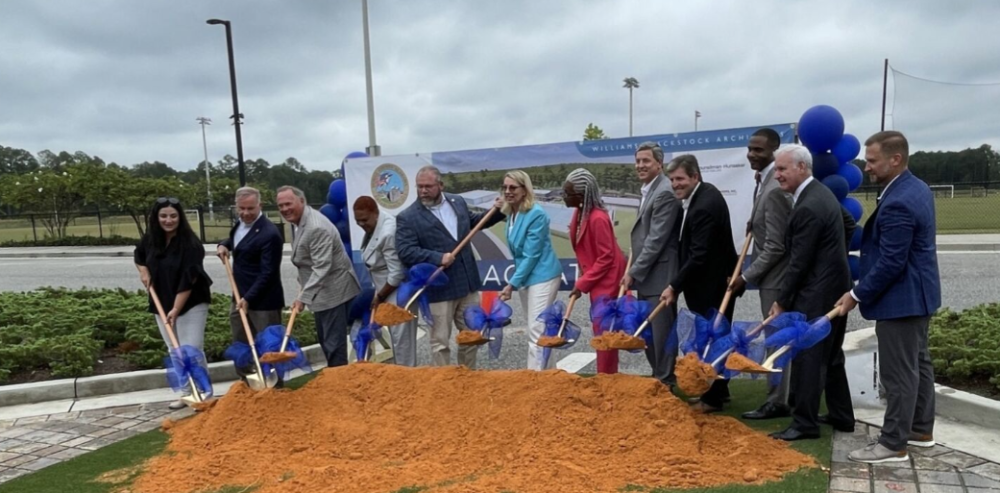 MOBILE COUNTY AQUATIC CENTER BEAM SIGNING MARKS PROGRESS