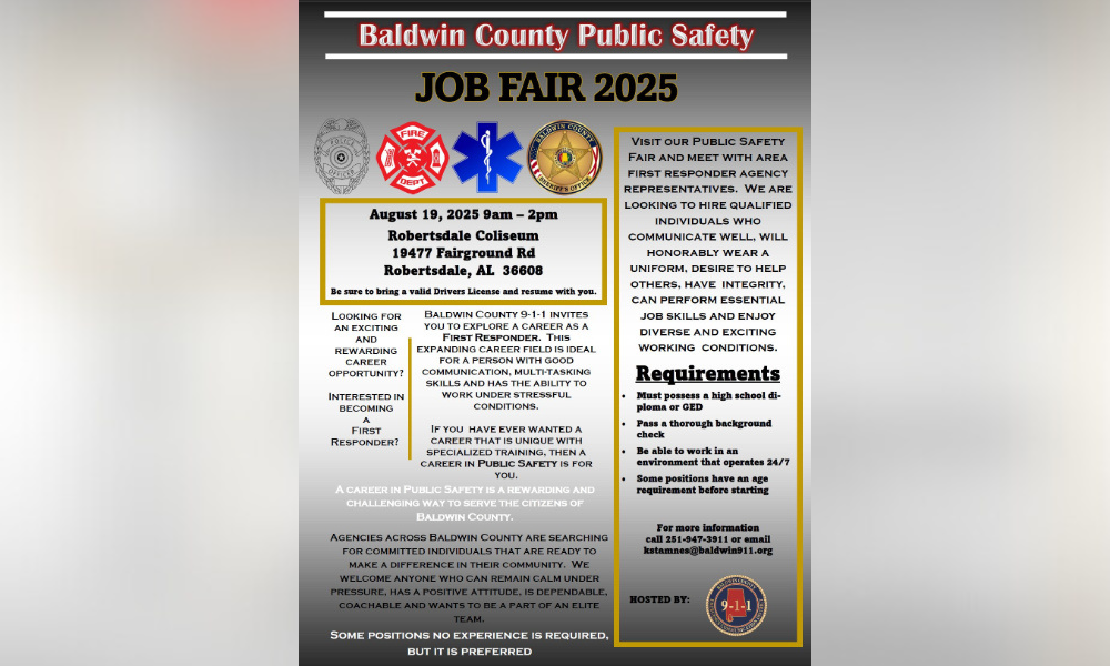 public safety job Fair Coming to robertsdale coliseum