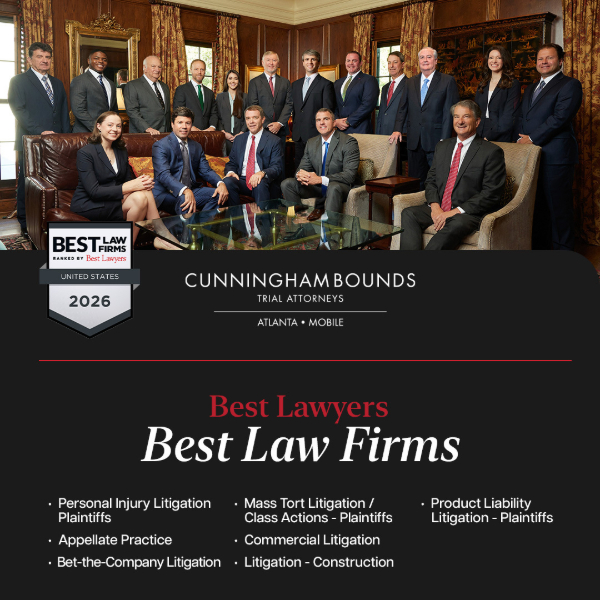 CUNNINGHAM BOUNDS RECOGNIZED IN BEST LAW FIRMS RANKINGS