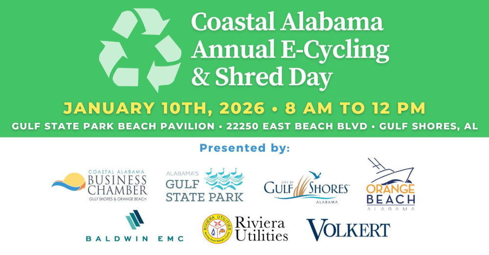 Coastal AL Annual E-Cycling & Shred Day Set for January 10th
