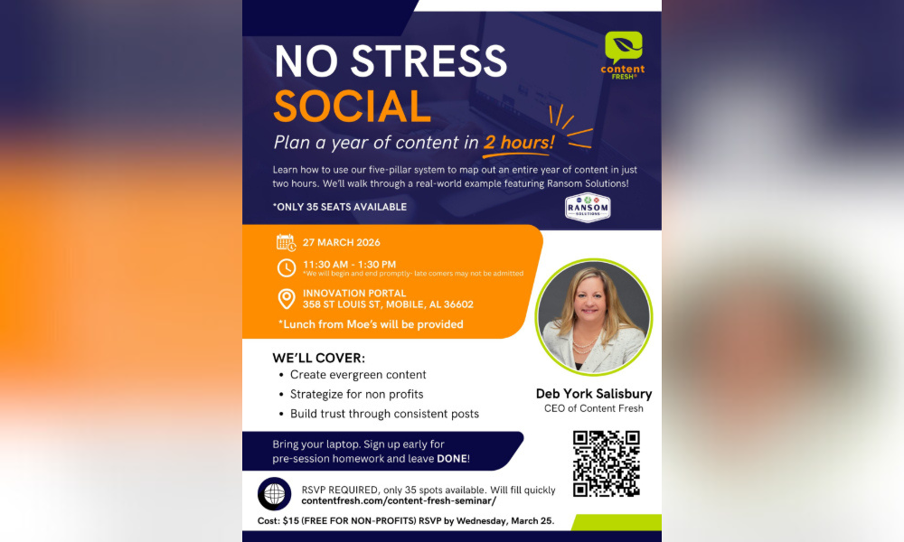 content Fresh to host social media seminar on March 27