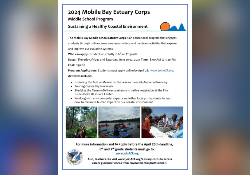 ACF MIDDLE SCHOOL PROGRAM ANNOUNCED