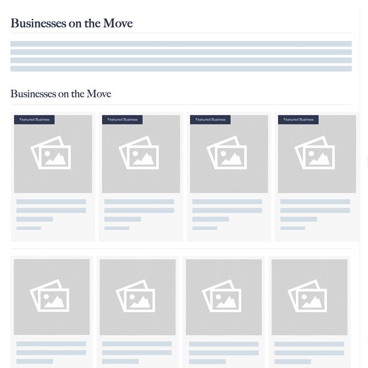 Businesses on the Move Page