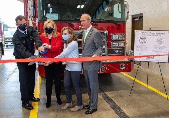 Mobile Fire Rescue Cuts Ribbon On Spring Hill Station