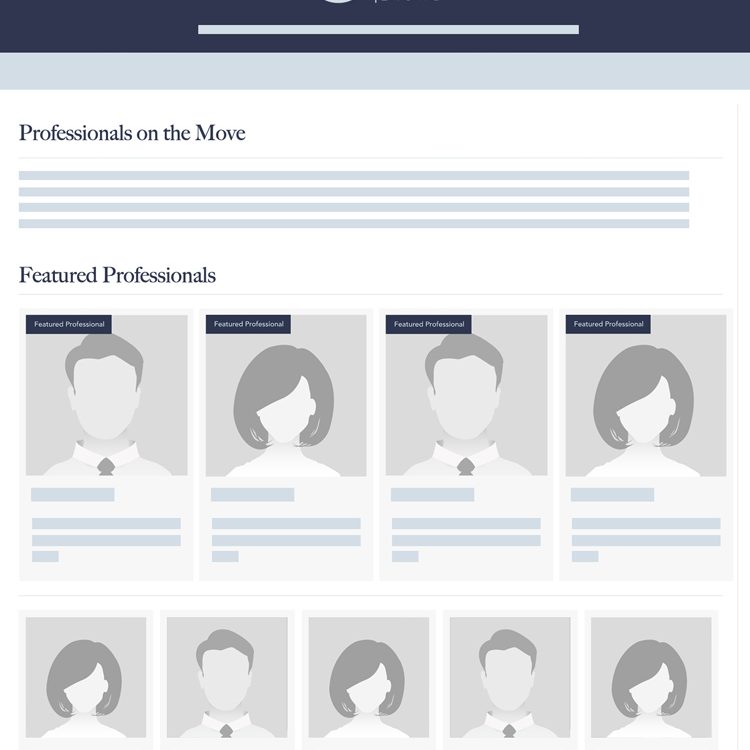 Professionals on the Move Page
