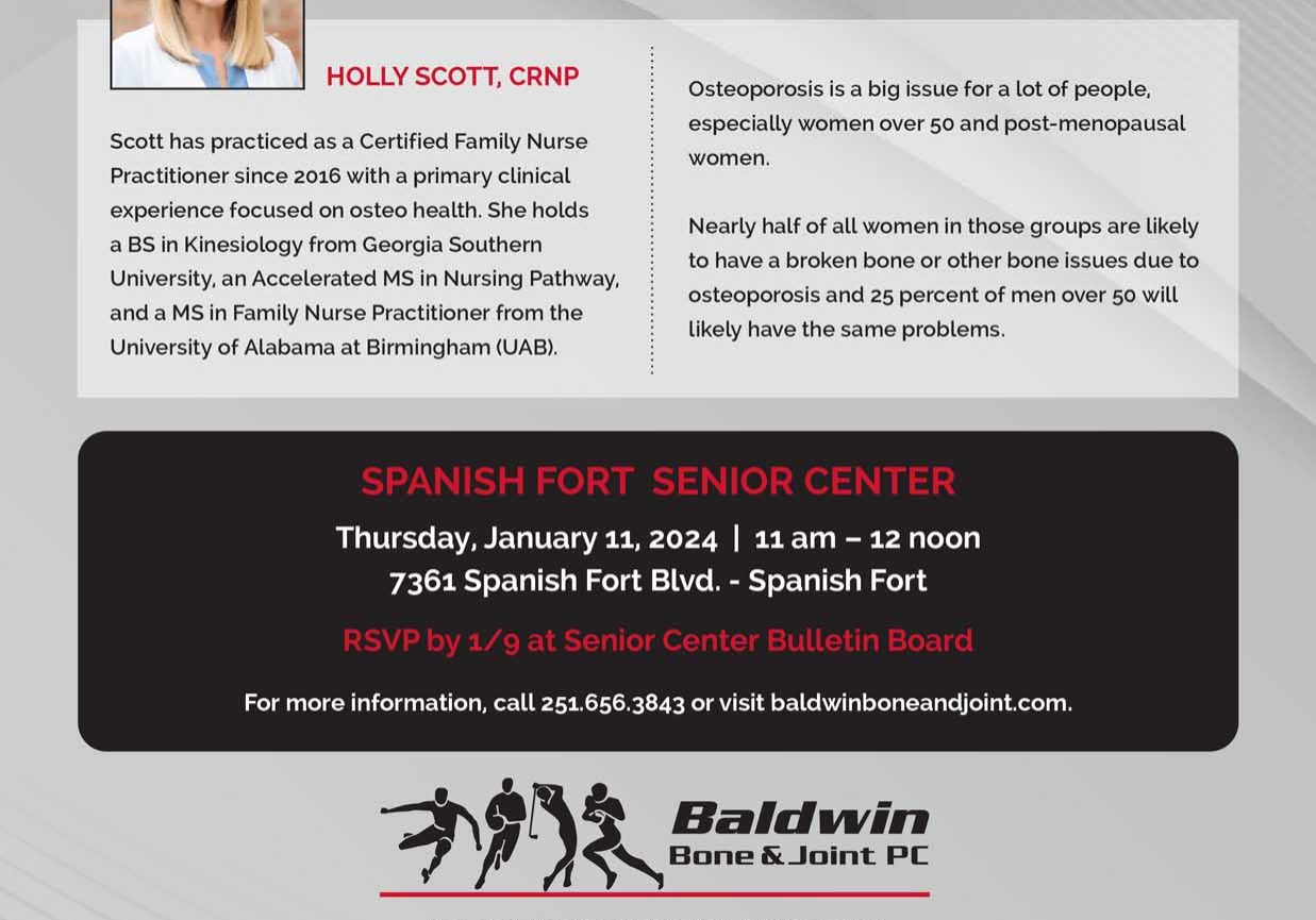 Baldwin Bone & Joint Hosting Osteoporosis Lunch And Learn