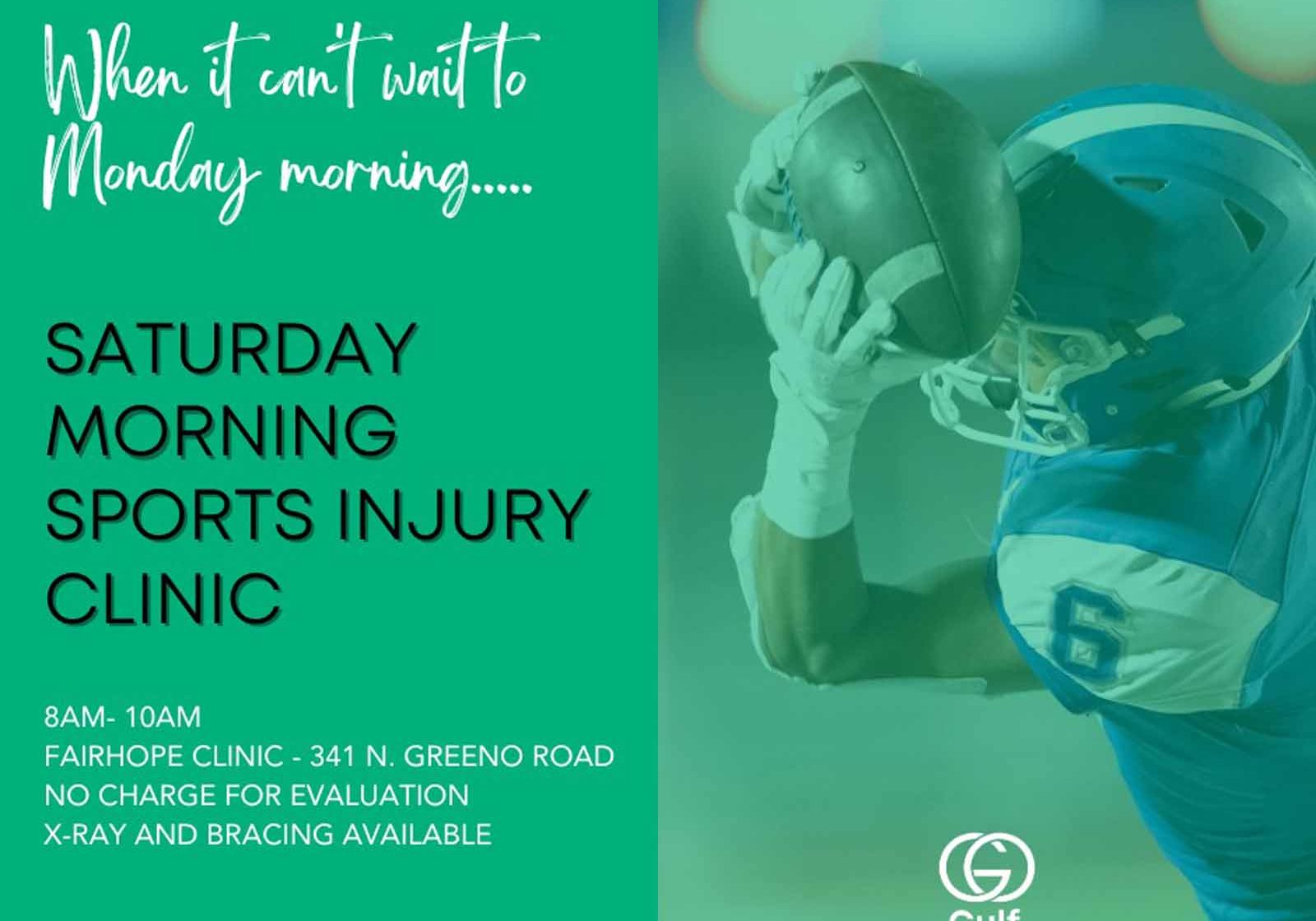 Gulf Orthopaedic Hosting Sports Injury Clinic On Saturdays