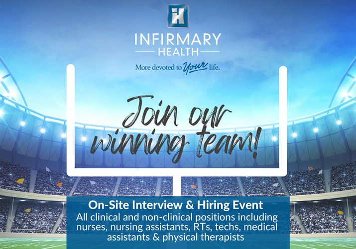 Infirmary Health To Host Hiring Event This Weekend