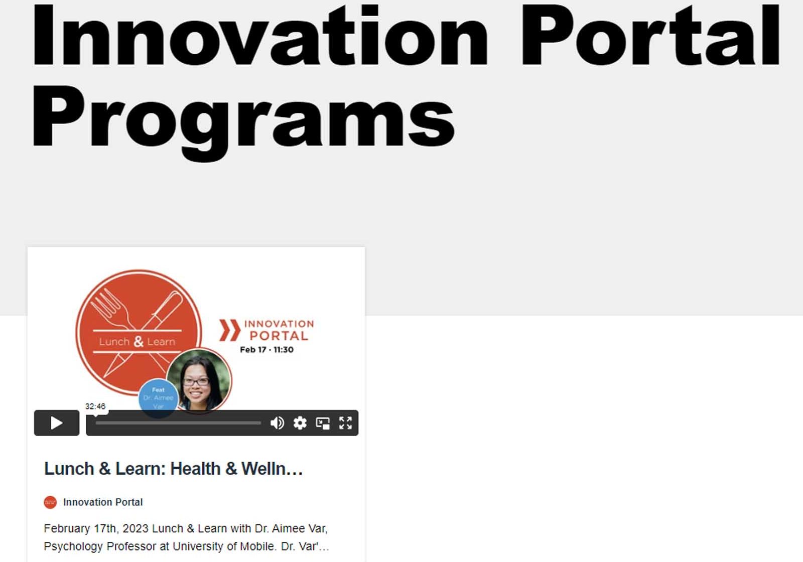 Innovation Portal Launches On-Demand Sessions