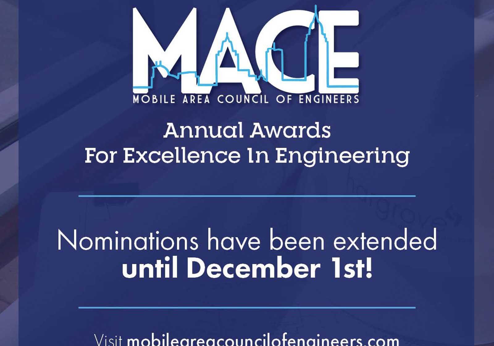 MACE Awards Nomination Deadline December 1
