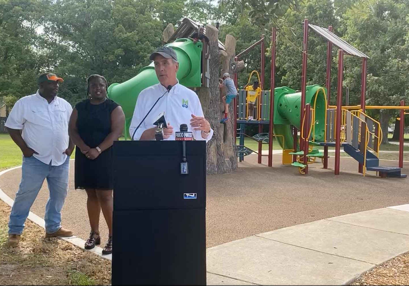 Mobile Cuts Ribbon On Crawford-Murphy Park Playground