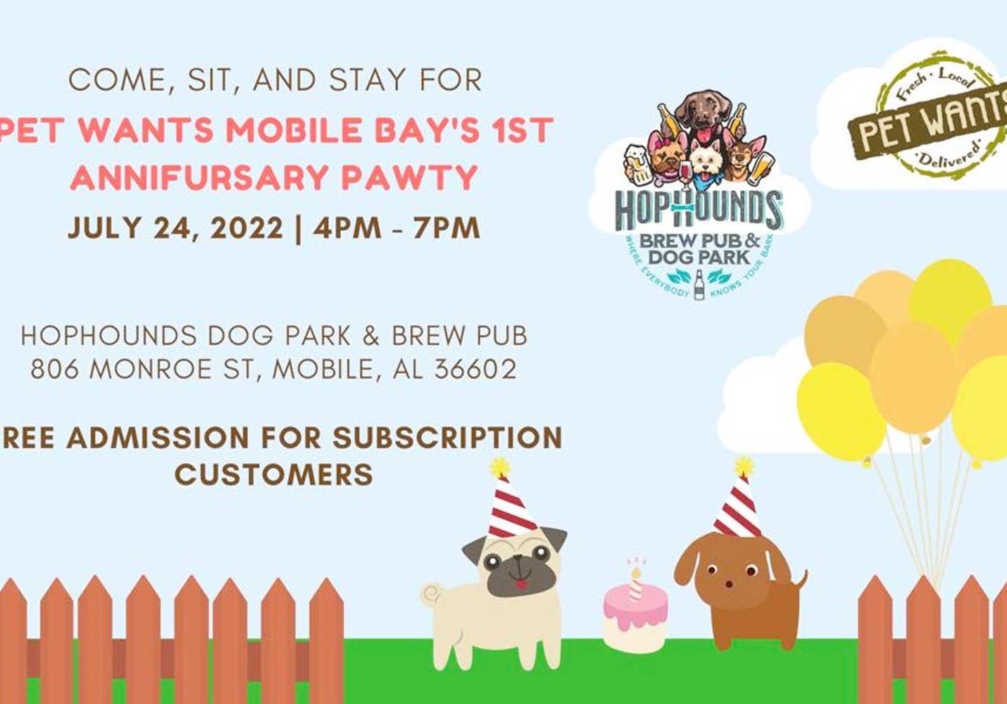 Pet Wants Mobile Bay Celebrates One Year