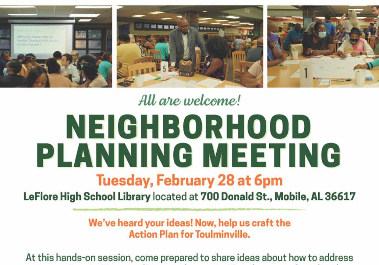 Toulminville Planning Meeting Coming Up