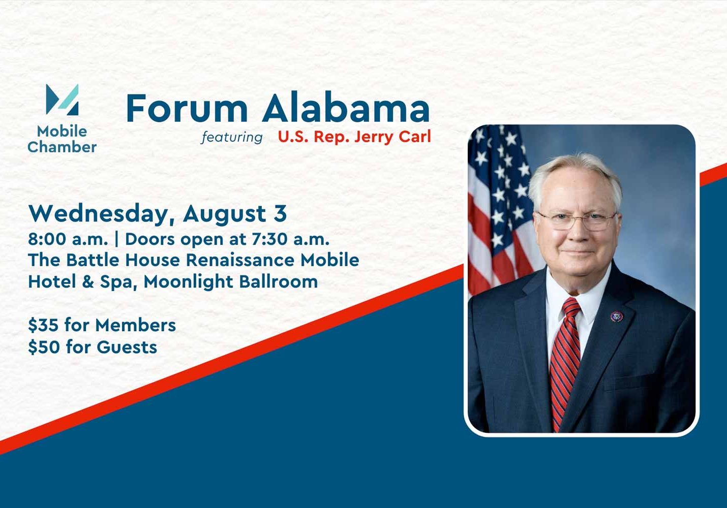 U.S. Rep. Jerry Carl To Speak At Forum Alabama