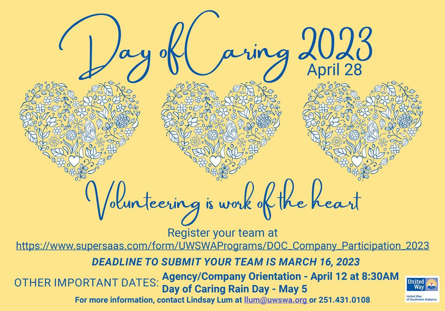 UWSWA Day Of Caring Announced