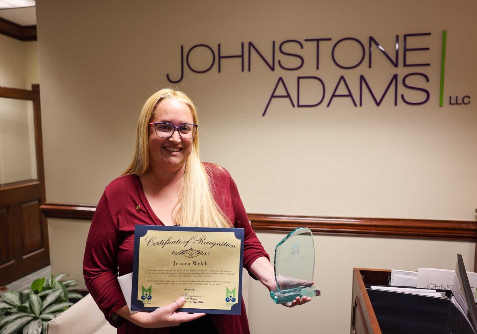 Welch Receives Mobile&rsquo;s Feel Good Friday Recognition